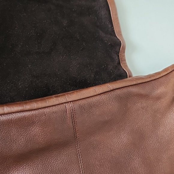 GIANNI CONTI | Leather shoulder bag cognac brown - Picture 7 of 8